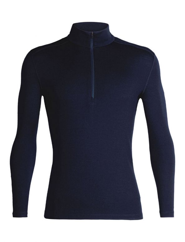  ICEBREAKER MEN'S TECH TOP LONG SLEEVE HALF ZIP Midnight navy