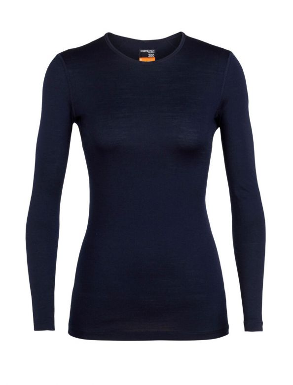  ICEBREAKER WOMEN'S OASIS LS CREWE midnight navy