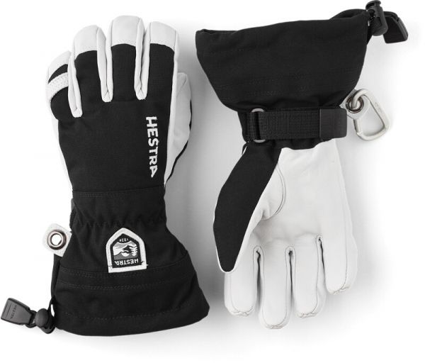  HESTRA ARMY LEATHER HELI SKI JR. 5 finger Black