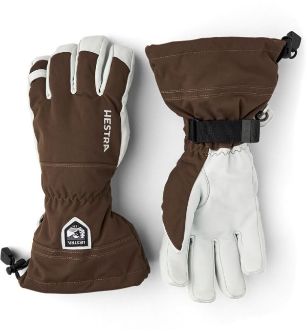  HESTRA ARMY LEATHER HELI SKI 5 finger Espresso