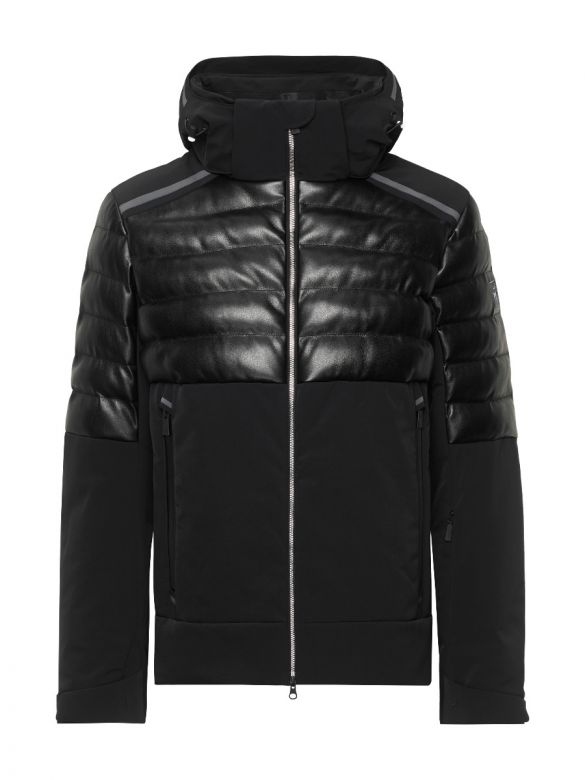  TONI SAILER LORENZ FAUX LEATHER men ski jacket Black