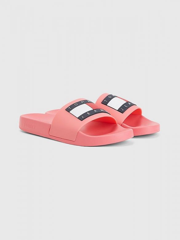  TOMMY JEANS FLAG POOL SLIDE Garden rose