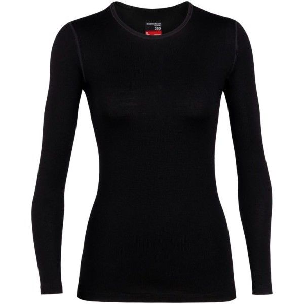  ICEBREAKER 260 TECH LS CREWE WOMAN Black