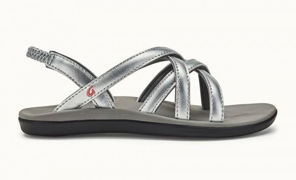  OLUKAI KALAPU GIRLS silver pale grey