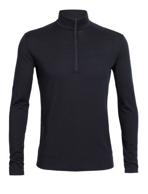  ICEBREAKER MEN'S OASIS LONG SLEEVE HALF ZIP black