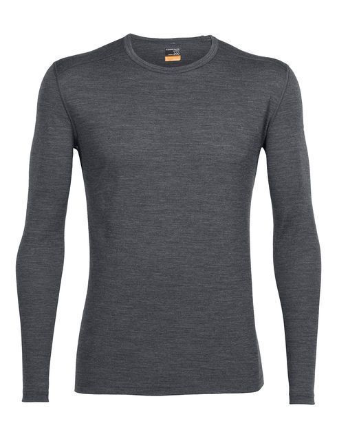  ICEBREAKER MEN'S OASIS LONG SLEEVE CREWE Gritstone Heather