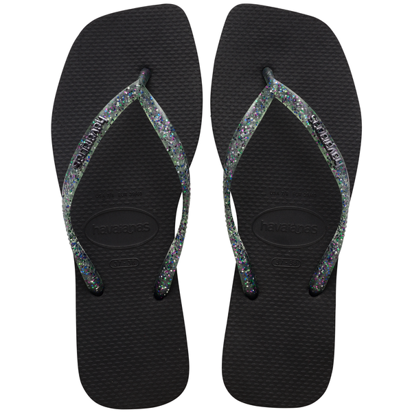  HAVAIANAS SQUARE LOGO METALLIC Black