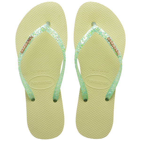  HAVAIANAS SLIM GLITTER FLOURISH Green garden