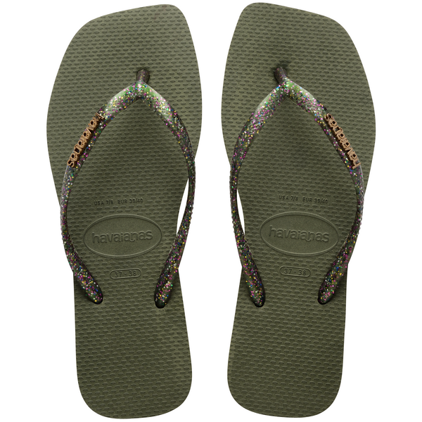  HAVAIANAS SQUARE LOGO METALLIC Green