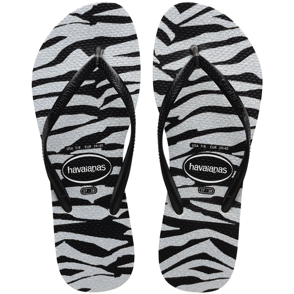  HAVAIANAS SLIM ANIMALS GLITTER Black