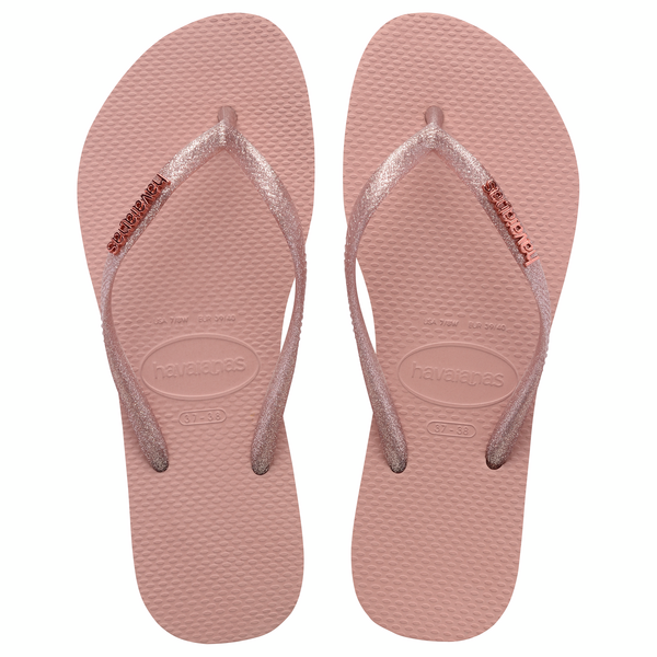  HAVAIANAS SLIM LOGO METALLIC Crocus rose / Apricot red