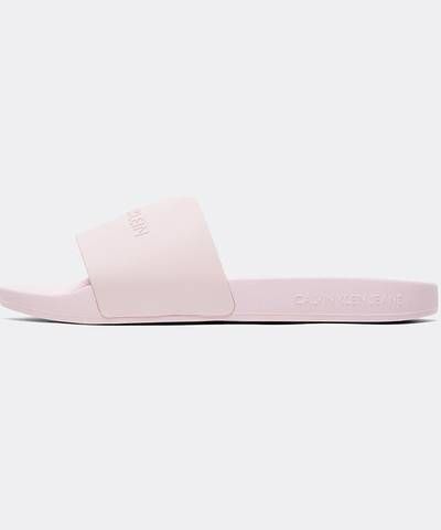  CALVIN KLEIN W POOL SLIDE RUBBER transparant pink