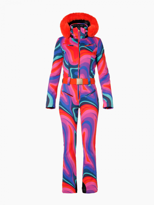  GOLDBERGH LA fête FAUX BORDER SKI SUIT Obsinthe rainbow